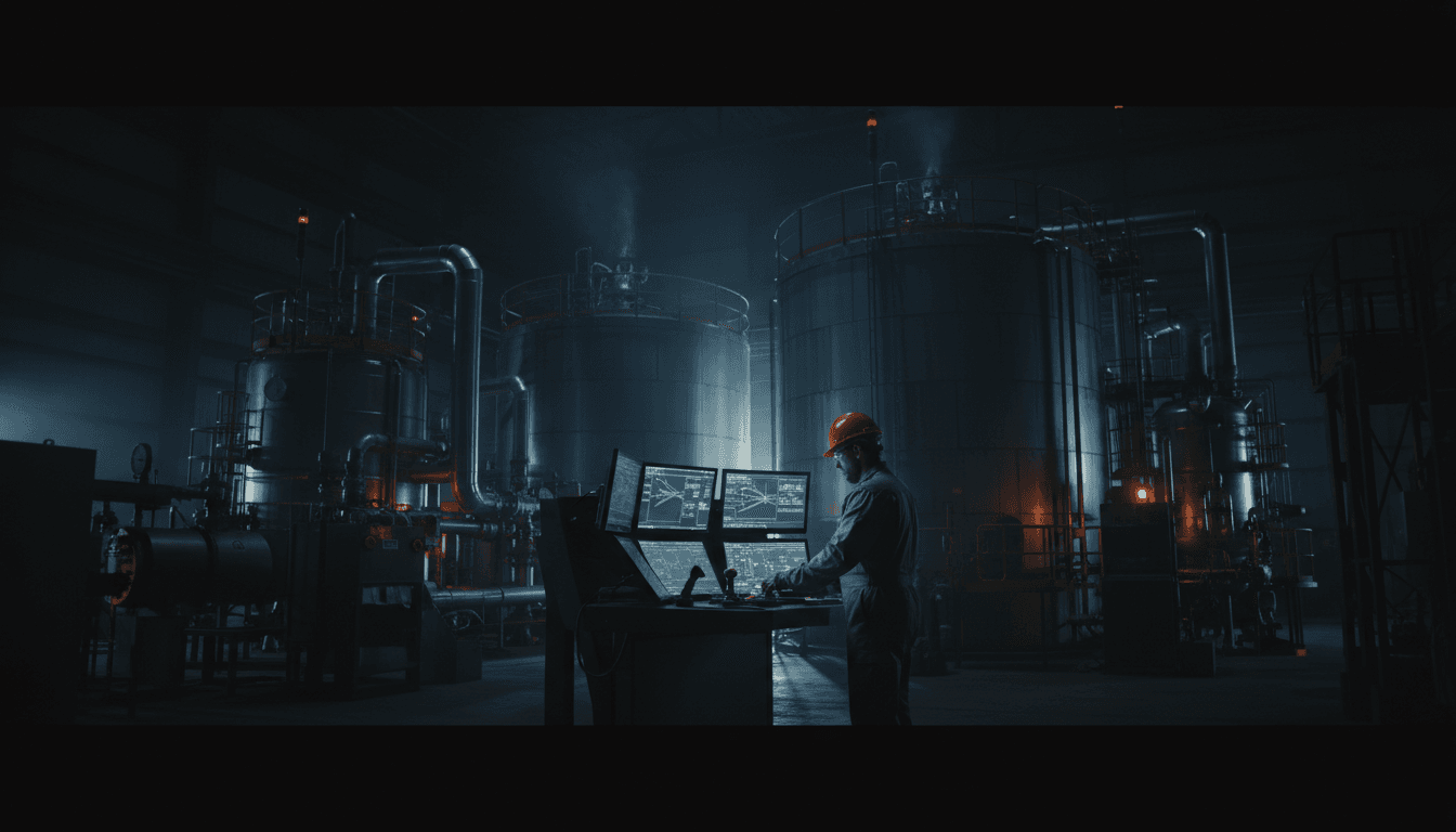 Renewable fuel production facility with storage and processing systems