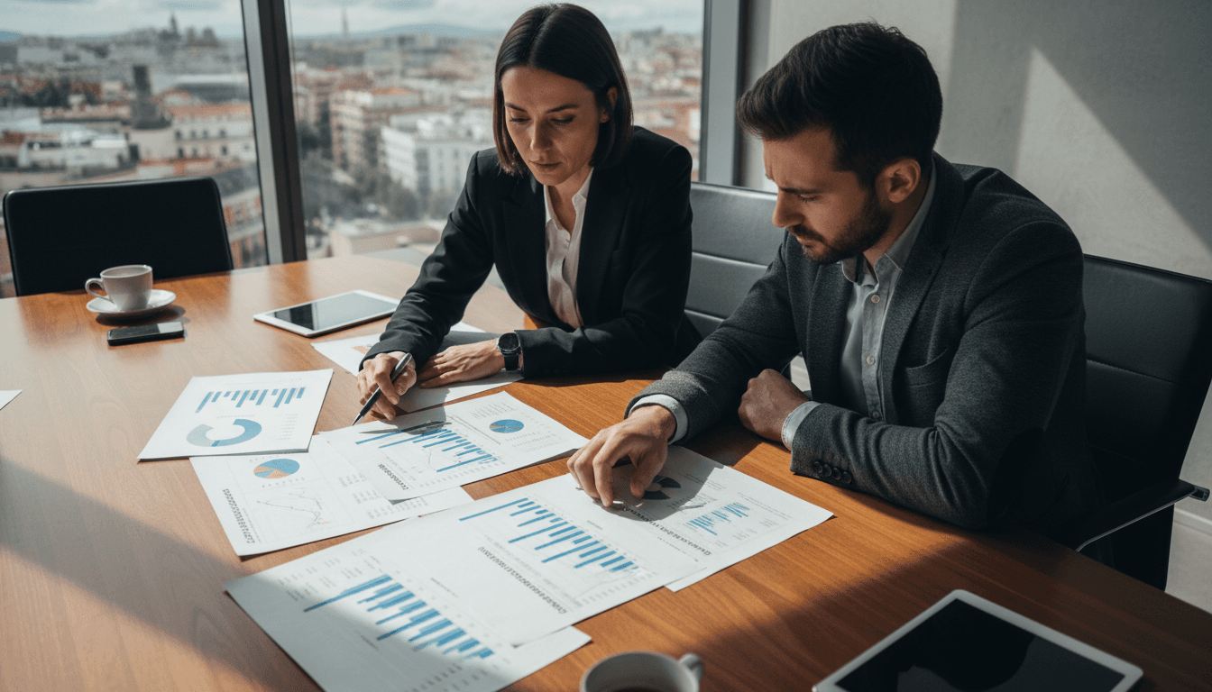 M&A deal review with financial documents