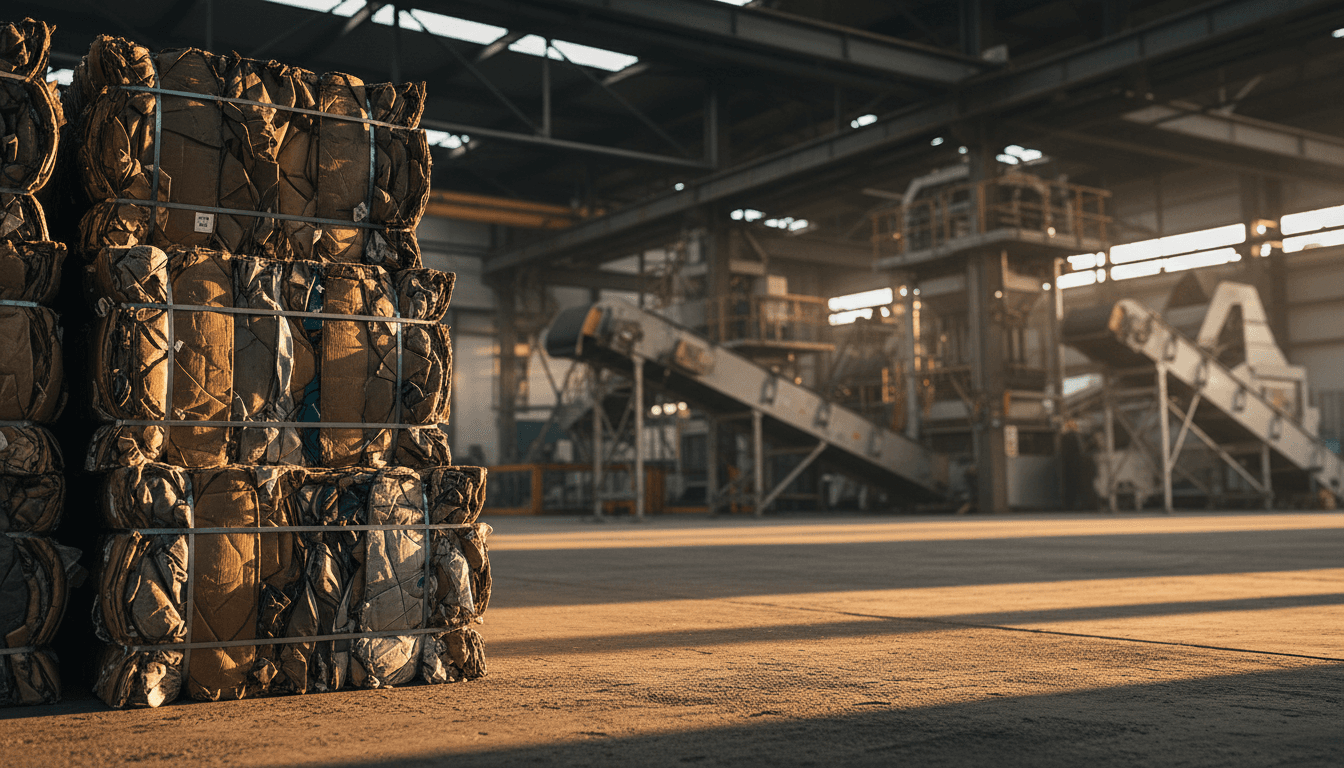 Real asset-backed circular economy recycling facility operations