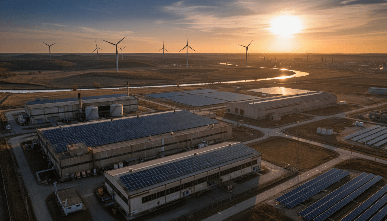 Integrated renewable energy systems supporting carbon-neutral industrial operations