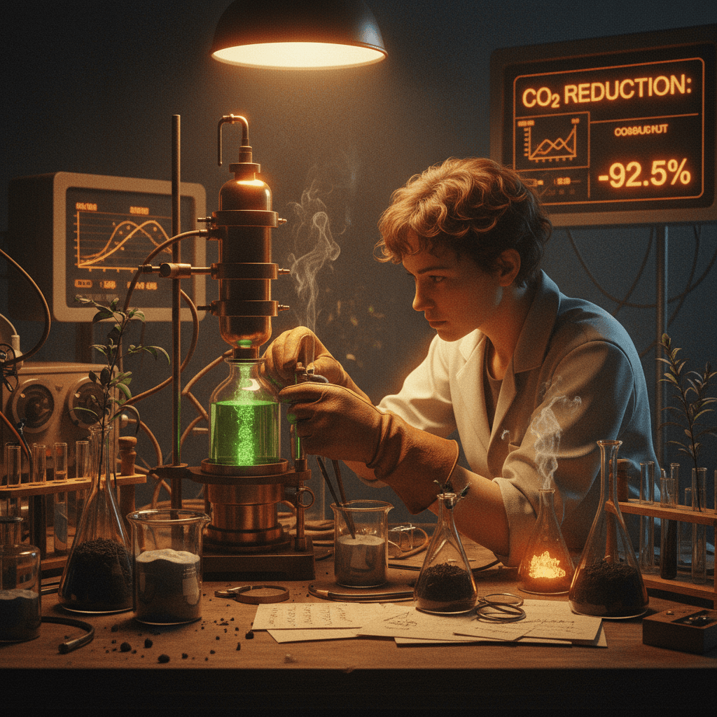 Carbon-negative process testing and analysis